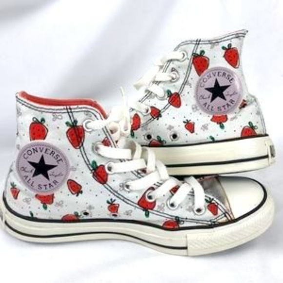 strawberry print converse